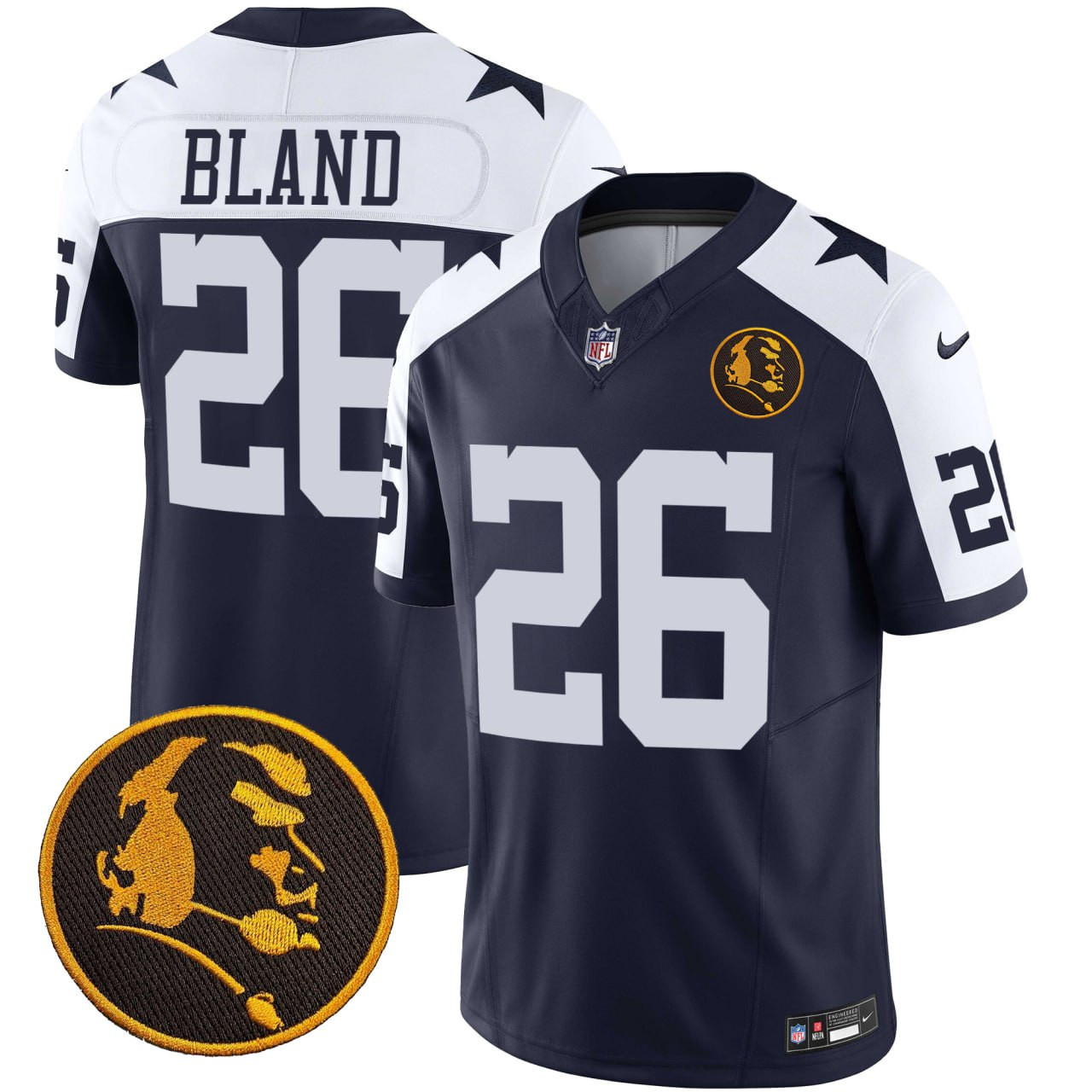 Dallas Cowboys DaRon Bland John Madden Patch Jersey - All Stitched 