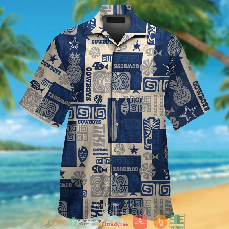 Dallas Cowboys Fish Pineapple pattern Hawaiian Shirt