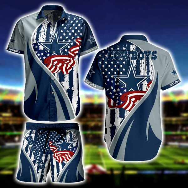 Dallas Cowboys Flag American Hawaiian Shirt