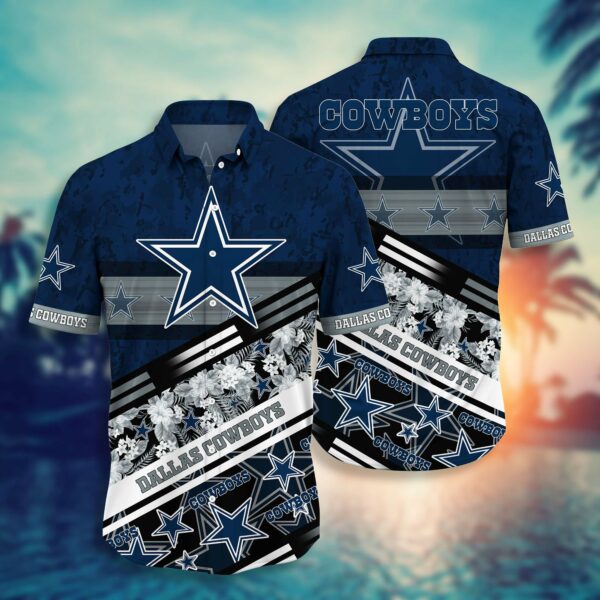 Dallas Cowboys Flower and Floral Hawaiian Shirt