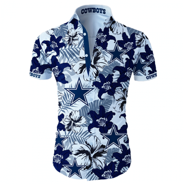Dallas Cowboys Flower Slim Fit Body Hawaiian Shirt