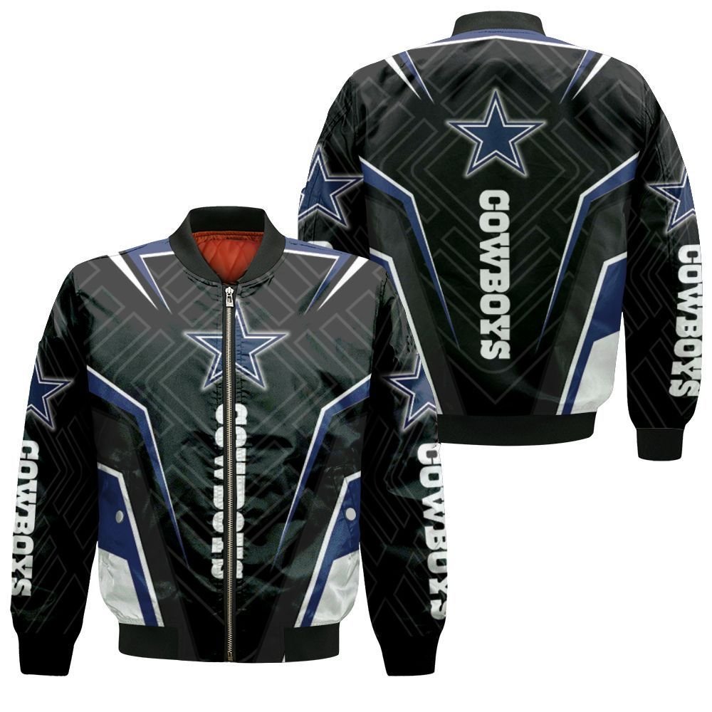 Dallas Cowboys Football Fan 3D Bomber Jacket