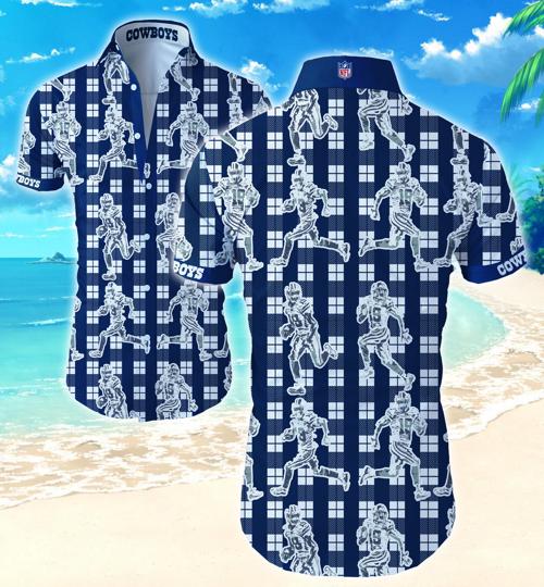 Dallas Cowboys Hawaiian Shirt Summer Tropical Flower Short Sleeve Slim Fit Body