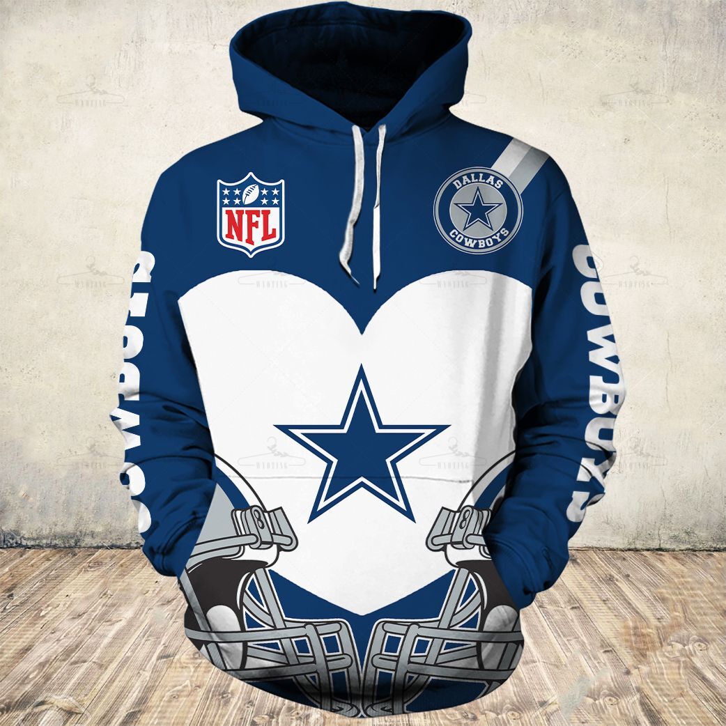Dallas Cowboys Hoodies Cute Blue Stars Graphic Gift For Men