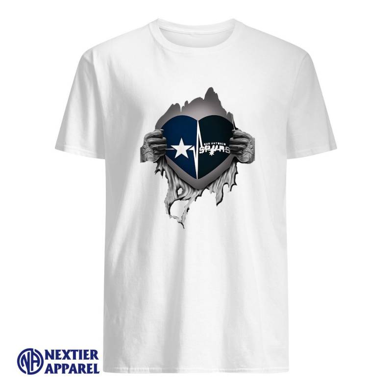 DALLAS COWBOYS INSIDE MY HEART SAN ANTONIO SPURS Classic T-Shirt