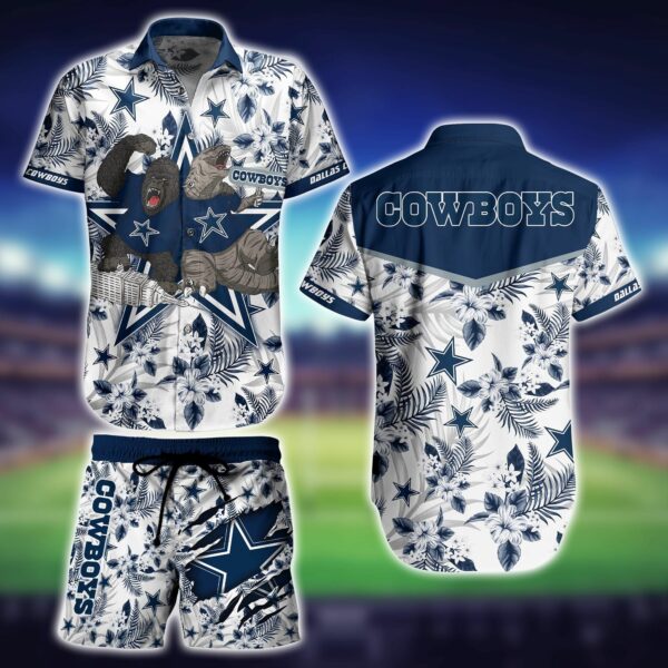 Dallas Cowboys Kingkong Godzilla Hawaiian Shirt