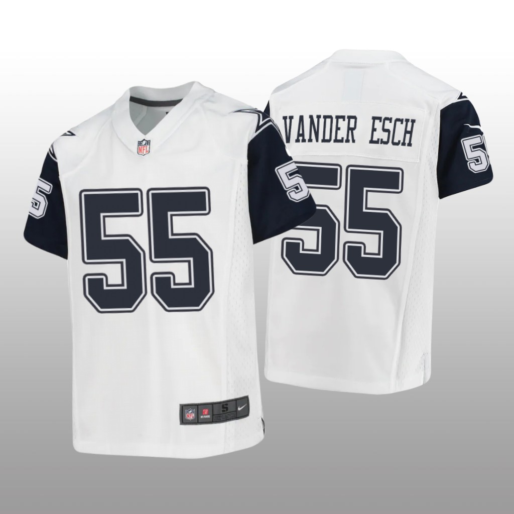 Dallas Cowboys Leighton Vander Esch White Jersey Alternate Game - Youth