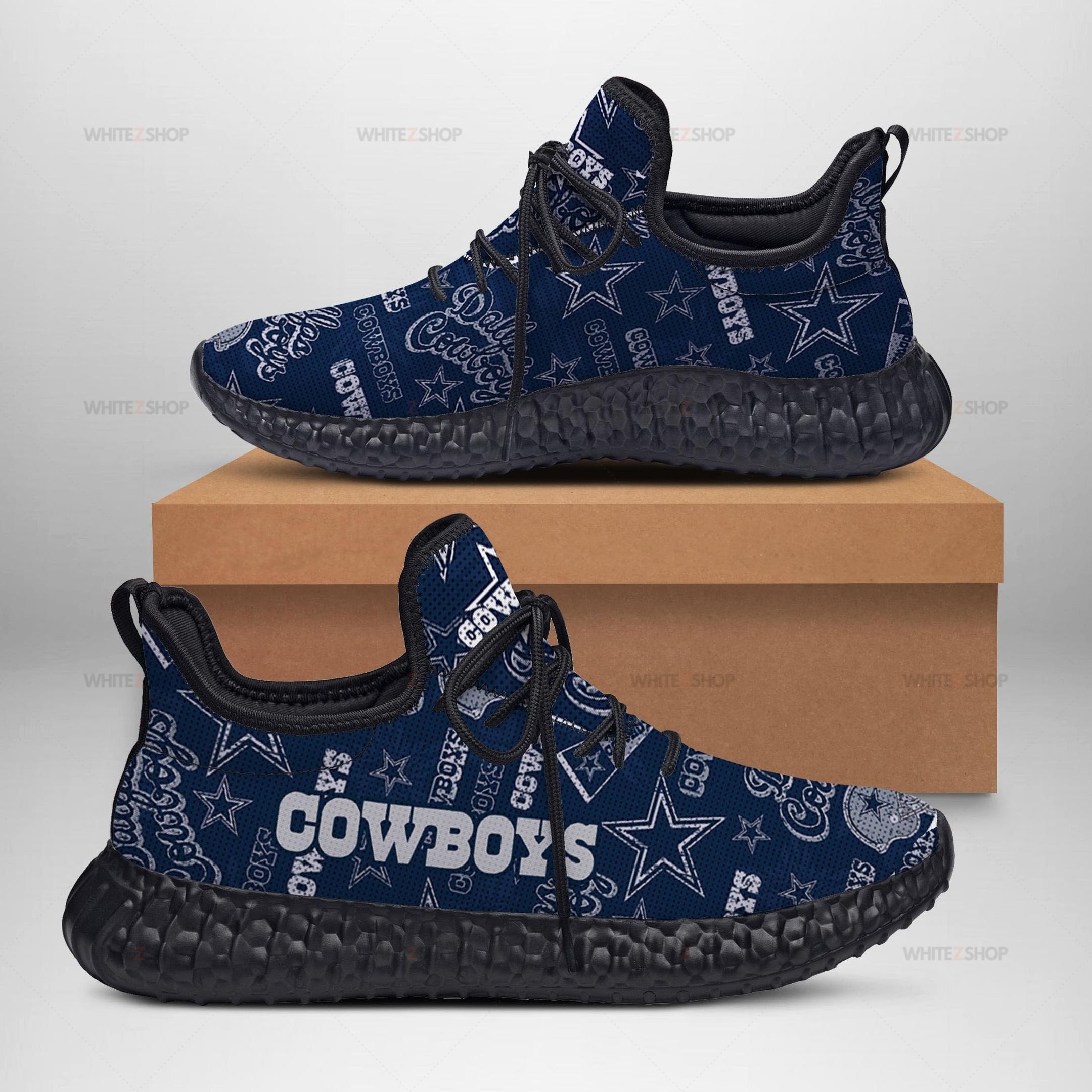 Dallas Cowboys Limited Edition Men’S And Women’S Black Sole And Shoelaces Reze Shoes