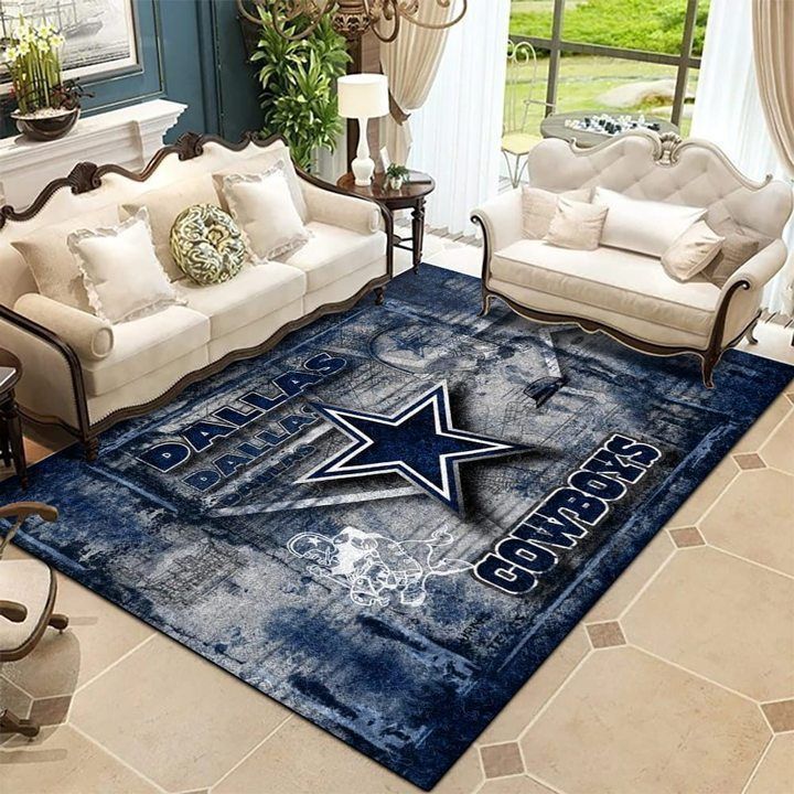 Dallas Cowboys Living Room Area Rectangle Rug