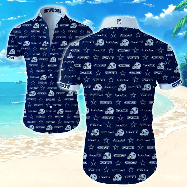 Dallas Cowboys Logo Pattern Hawaiian Shirt