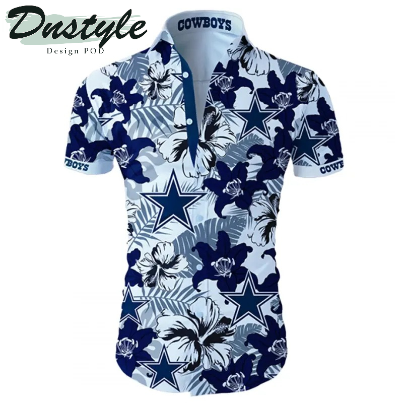 Dallas Cowboys Logo Tropical Hawaiian Shirt