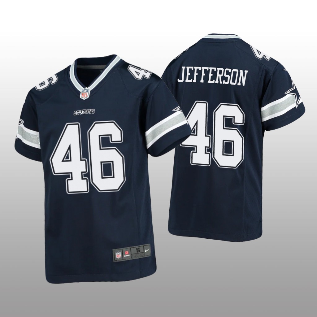 Dallas Cowboys Malik Jefferson Navy Jersey Game - Youth