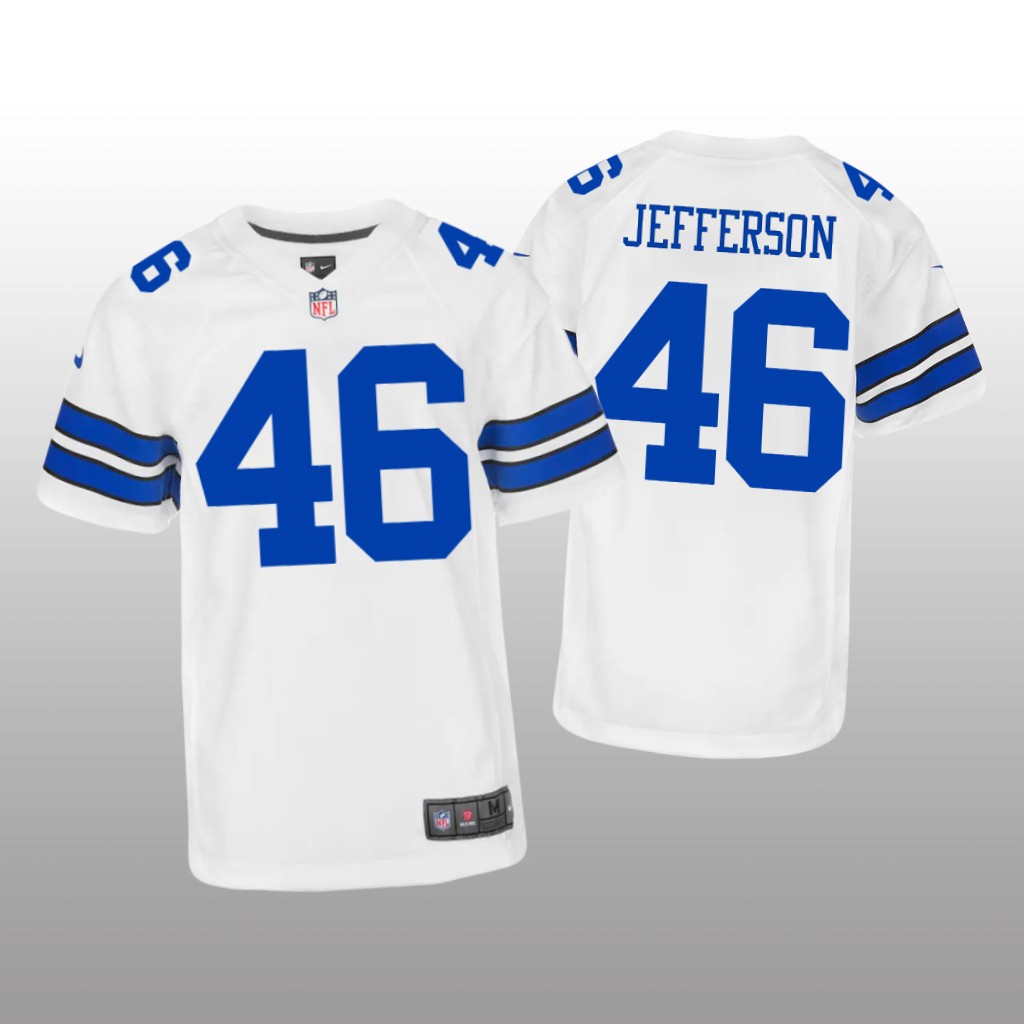 Dallas Cowboys Malik Jefferson White Jersey Game - Youth