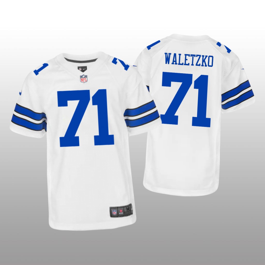 Dallas Cowboys Matt Waletzko White Jersey Game - Youth