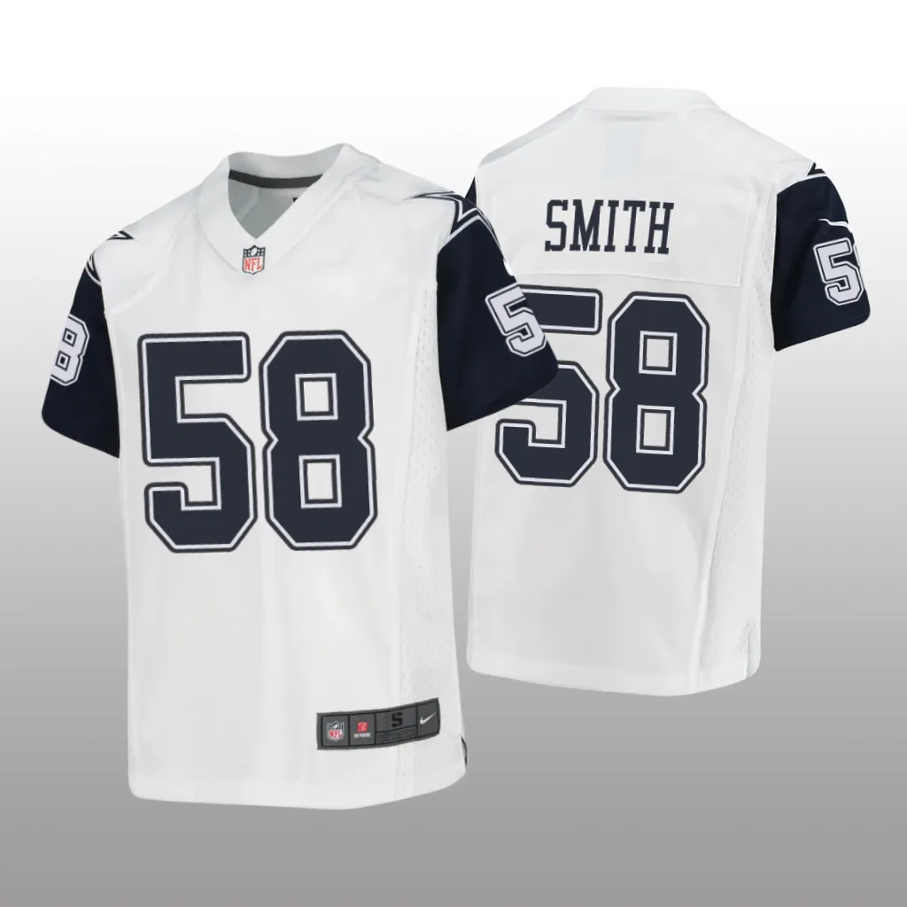 Dallas Cowboys Mazi Smith White Jersey Alternate Game - Youth
