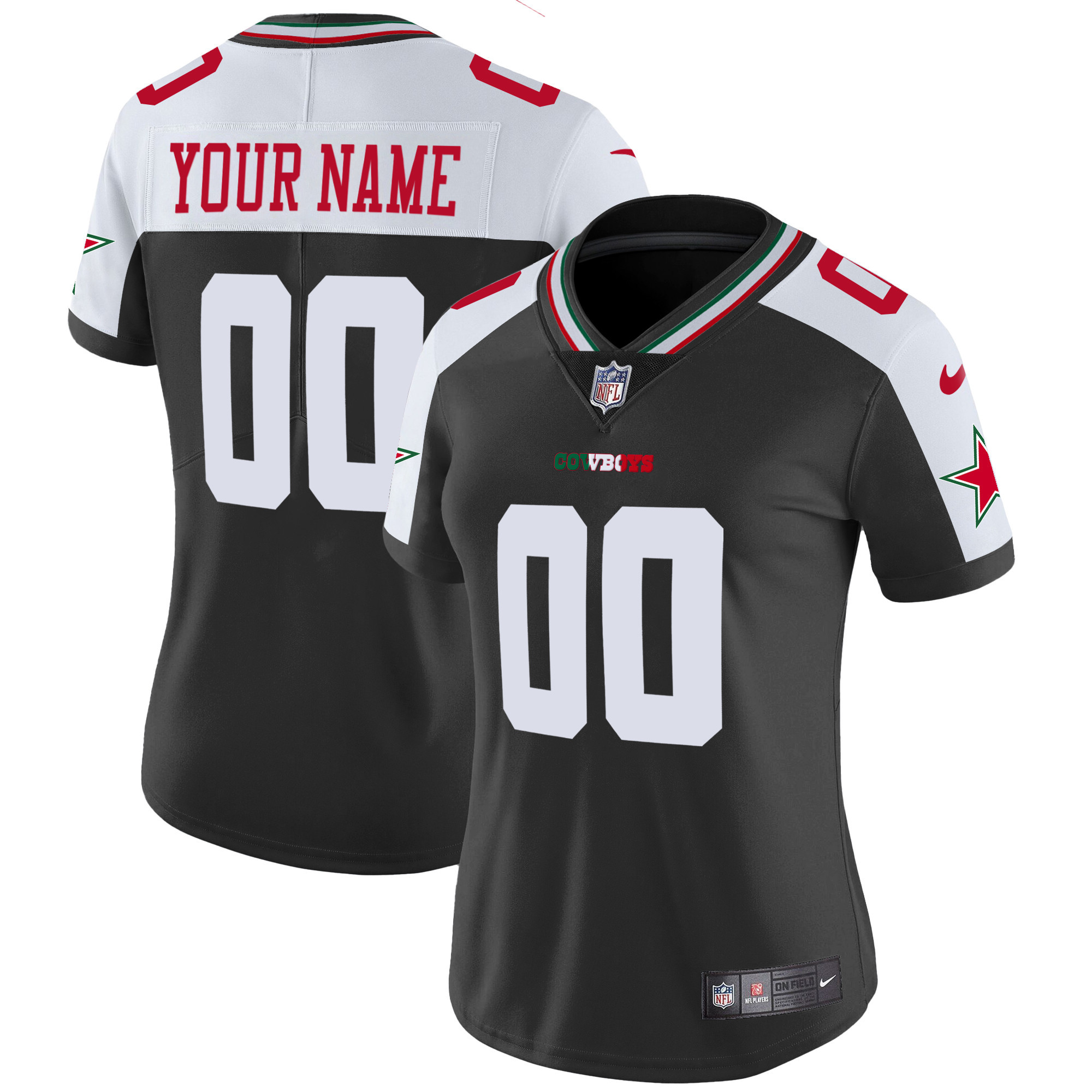 Dallas Cowboys Mexico Vapor Limited Custom Alternate Jersey - All Stitched 