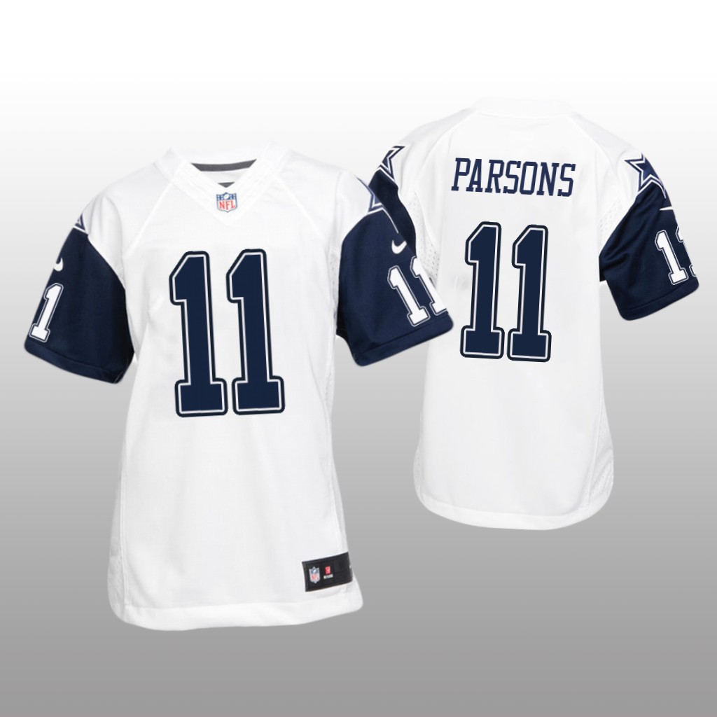 Dallas Cowboys Micah Parsons White Jersey Color Rush Game - Youth