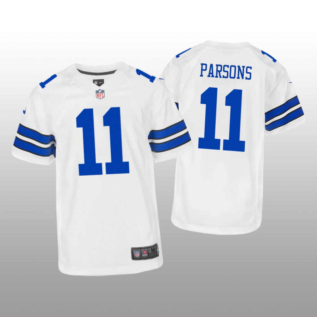 Dallas Cowboys Micah Parsons White Jersey Game - Youth
