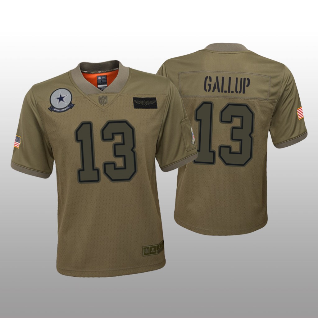 Dallas Cowboys Michael Gallup Camo Game Jersey 2019 Salute to Service - Youth