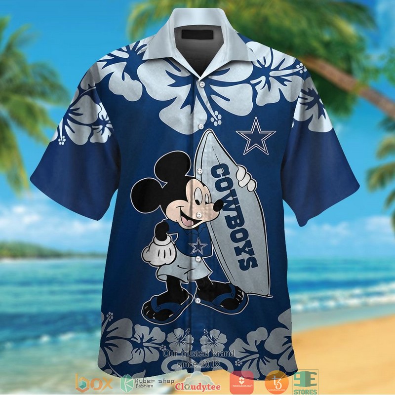 Dallas Cowboys Mickey Mouse Hawaiian Shirt