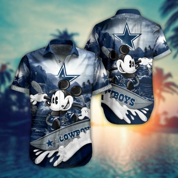 Dallas Cowboys Mickey Mouse Surf Hawaiian Shirt
