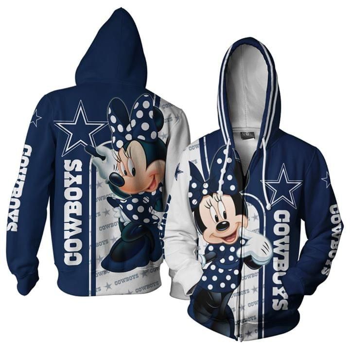 Dallas cowboys minnie printed 3D Hoodie