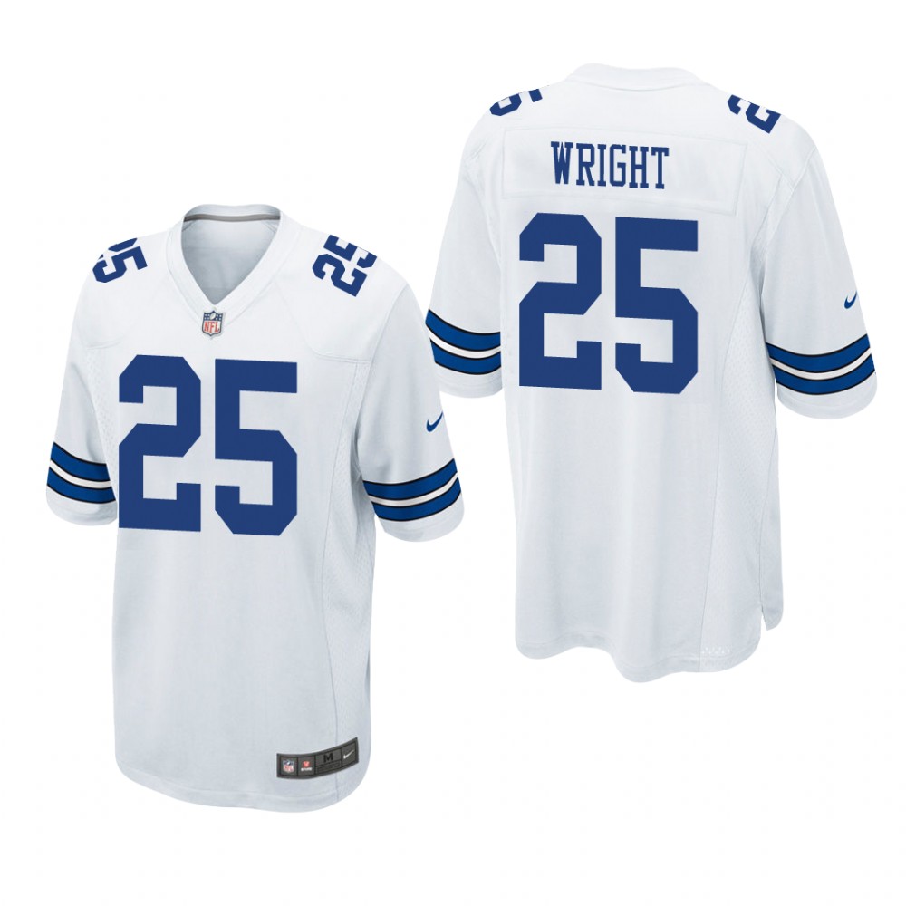 Dallas Cowboys Nahshon Wright White Jersey Game - Men's