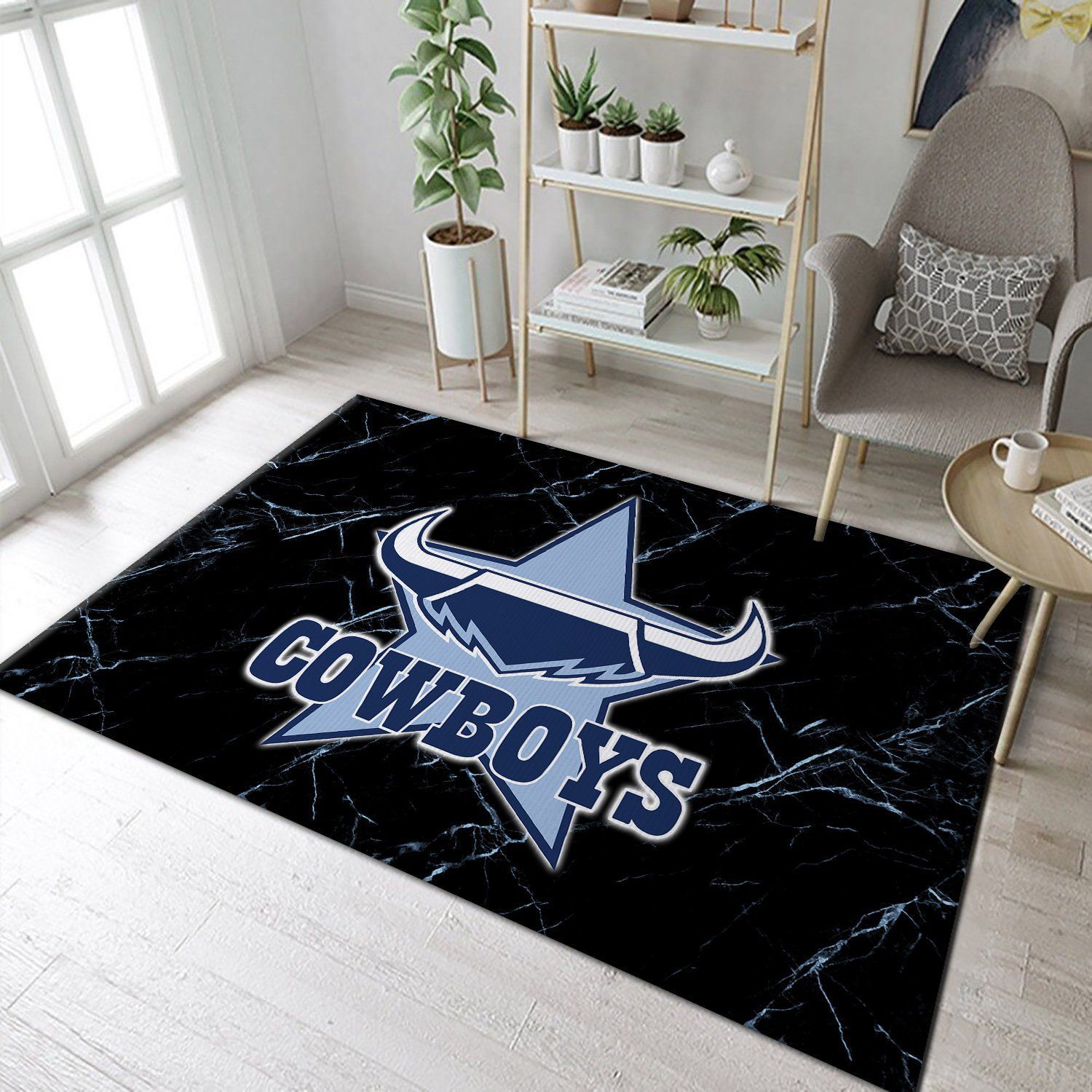 Dallas Cowboys NBL Area Rectangle Rug – Custom Size And Printing