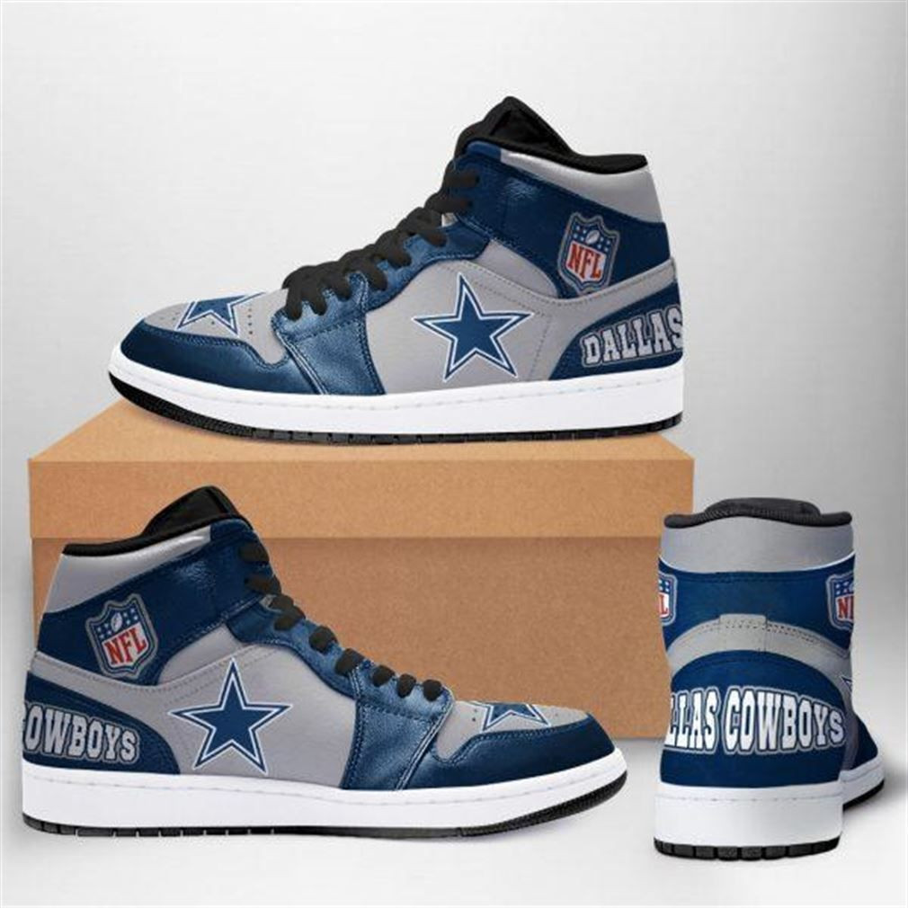 Dallas Cowboys Nfl Football Air Sneakers Sneakers Sport High Top Air Jordan Sneaker, Air Jordan Hightop