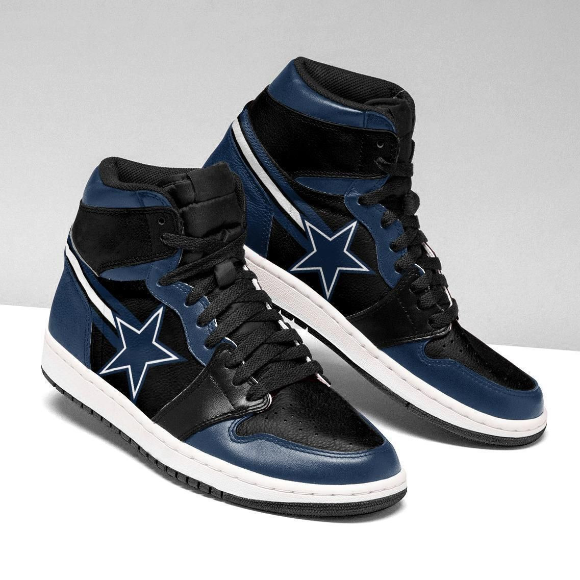 Dallas Cowboys Nfl Football Team Sneaker Sneakers Shoes Sport High Top Air Jordan Sneaker, Air Jordan Hightop