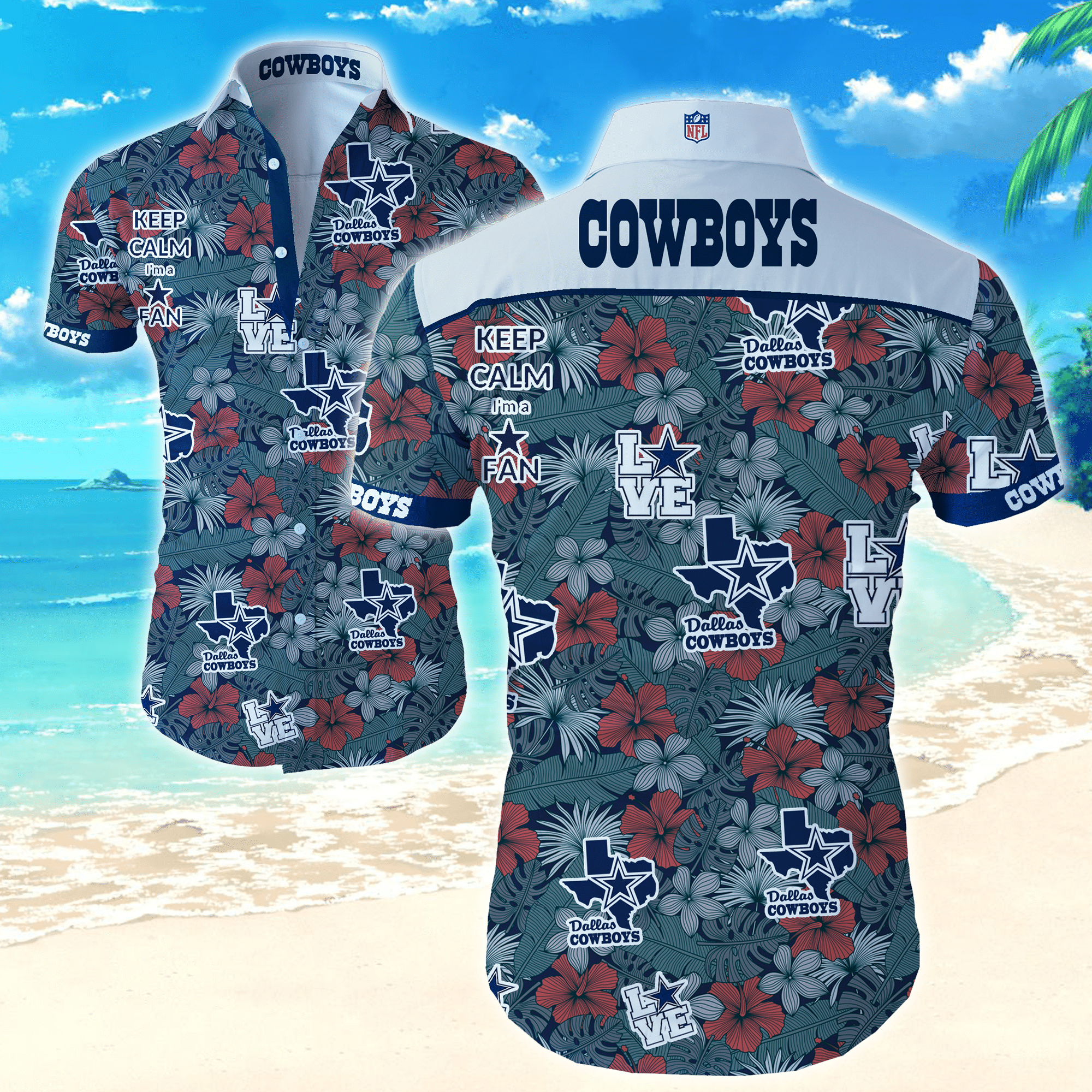 Dallas Cowboys Nfl Hawaiian Shirt Aloha Tee