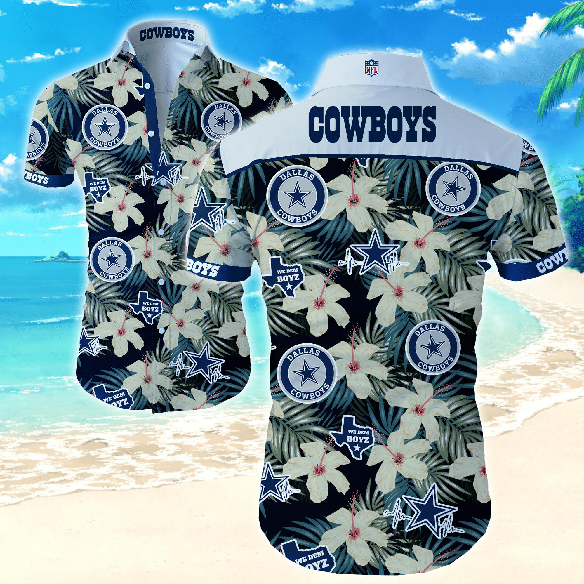 Dallas Cowboys Nfl Hawaiian Shirts Funny Aloha Shirts