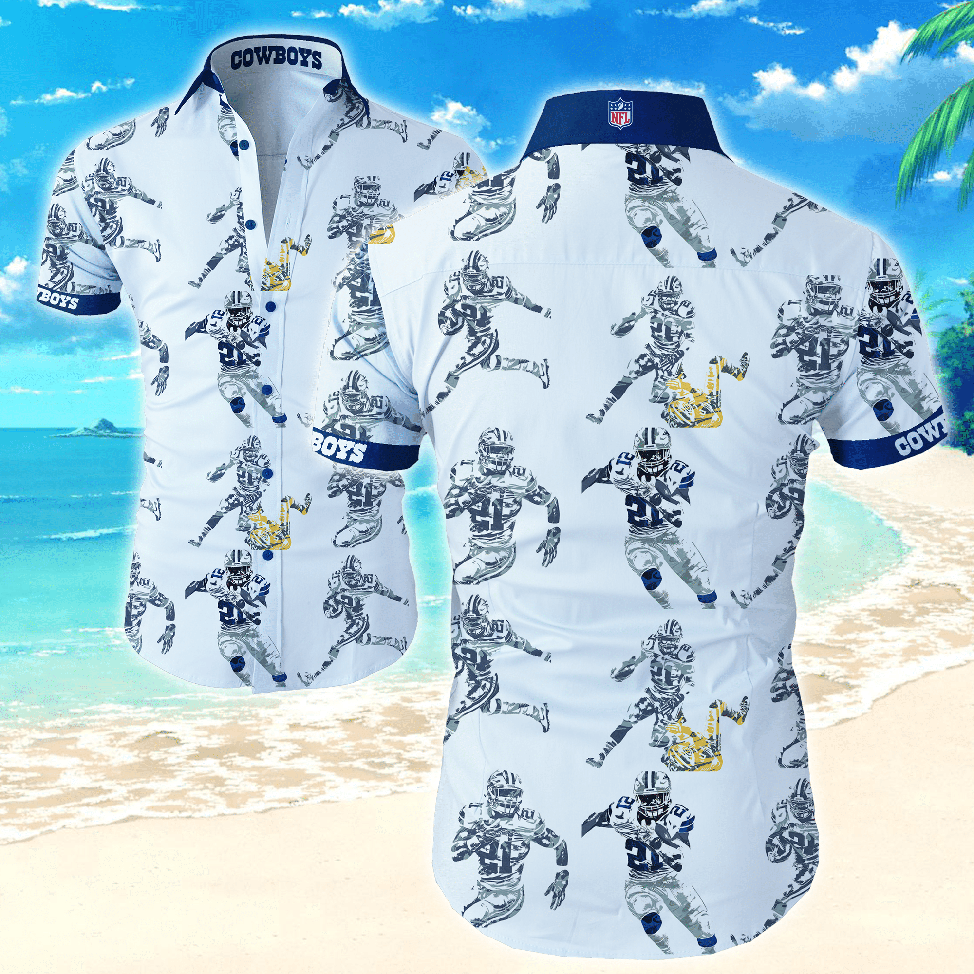 Dallas Cowboys Nfl Hawaiian Shirts Trendy Tropical