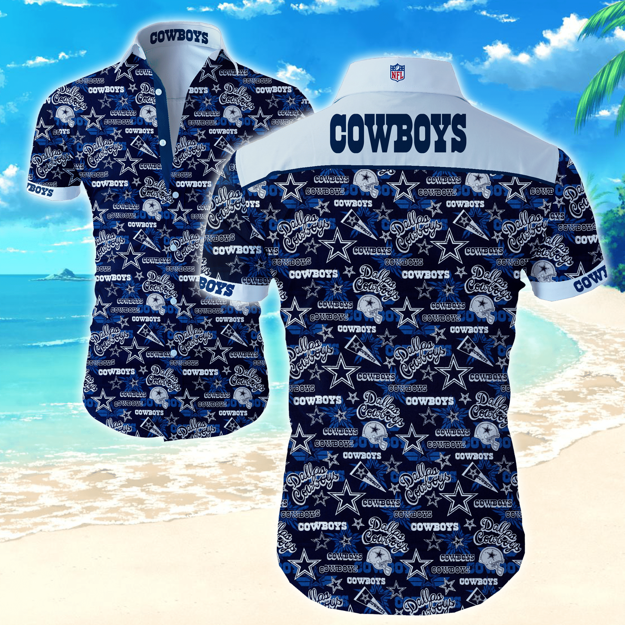 Dallas Cowboys Nfl Sport Hawaiian Shirt Funny Aloha Shirt