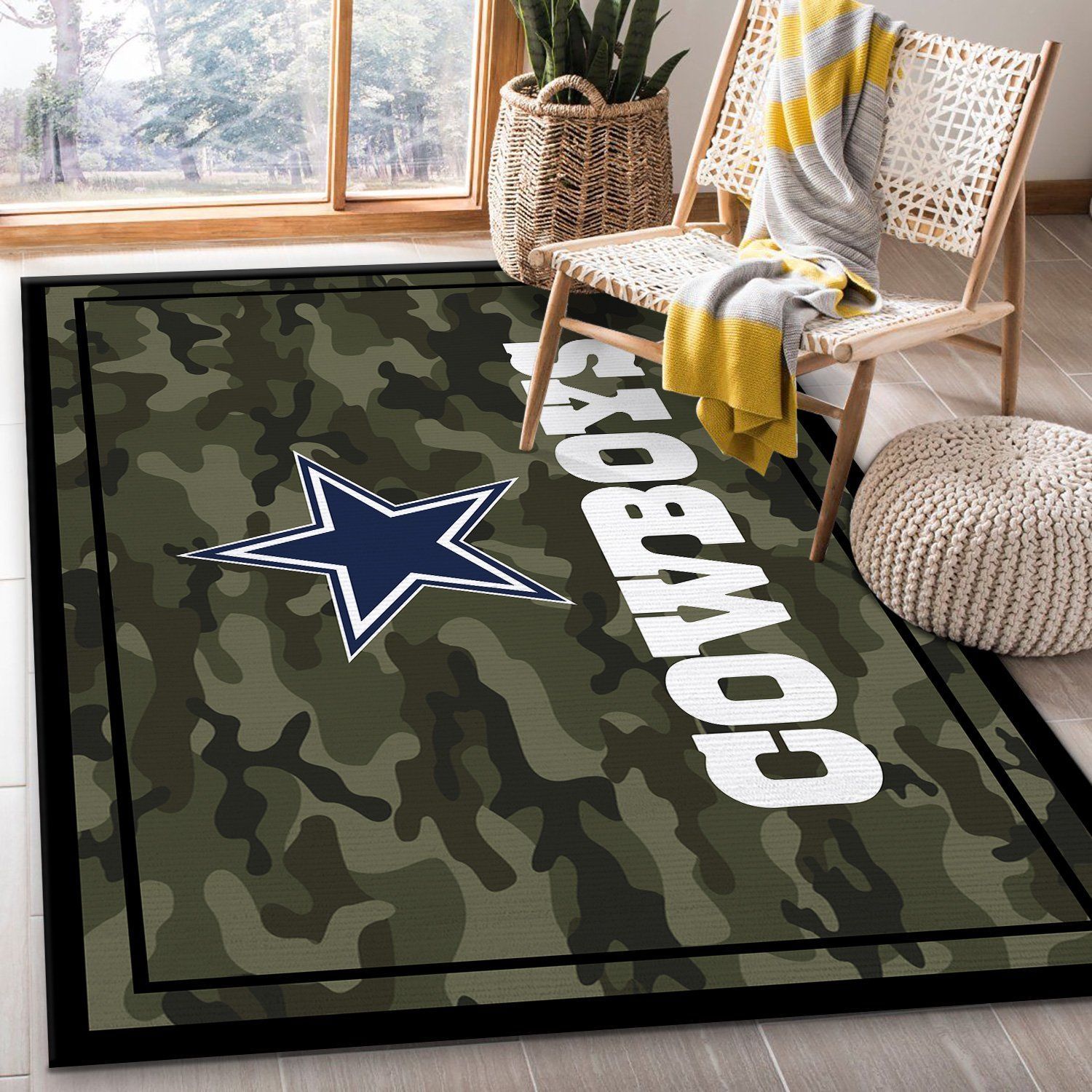 Dallas Cowboys NFL Sport Rectangle Rug – Custom Size And Printing