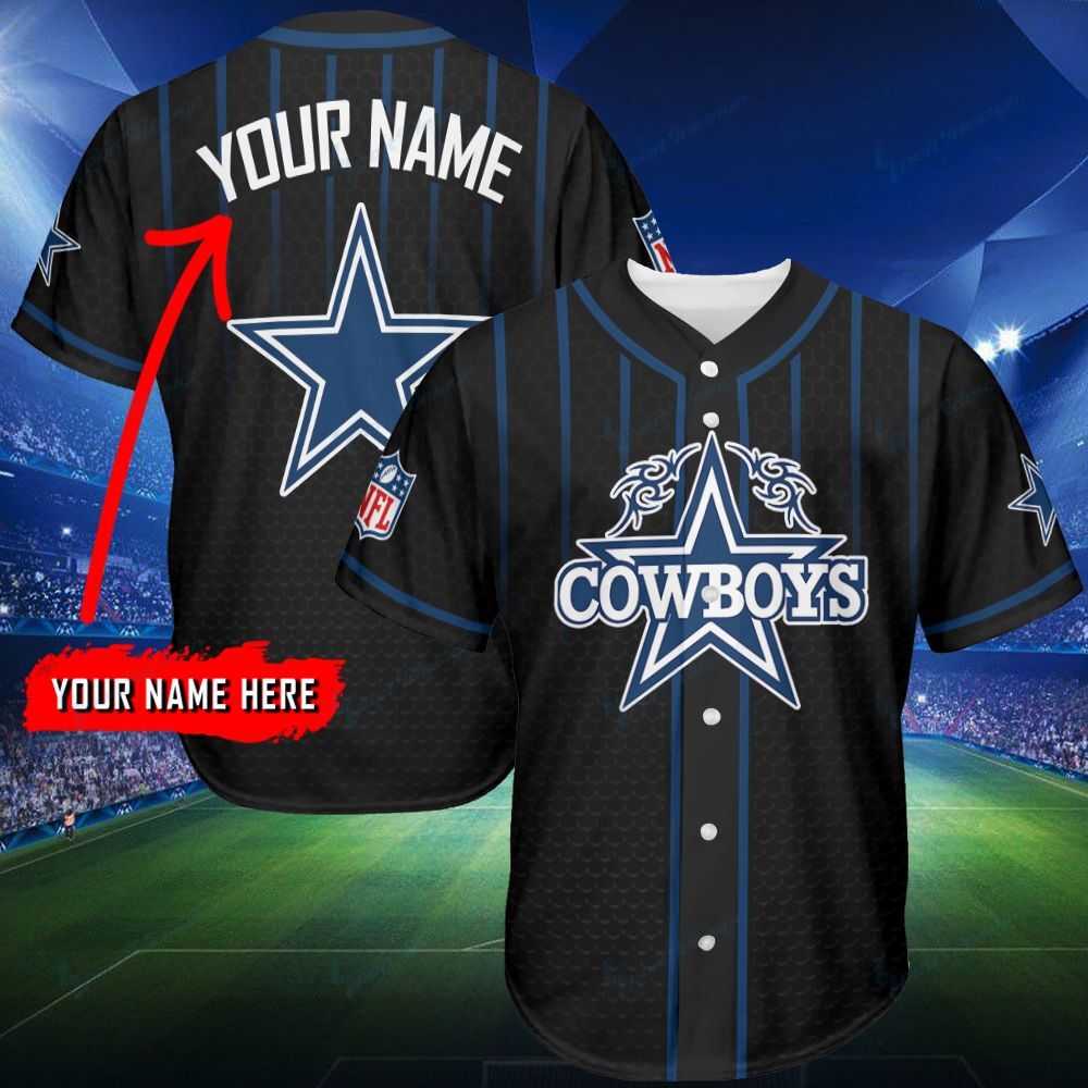 Dallas Cowboys Personalized Baseball Jersey
