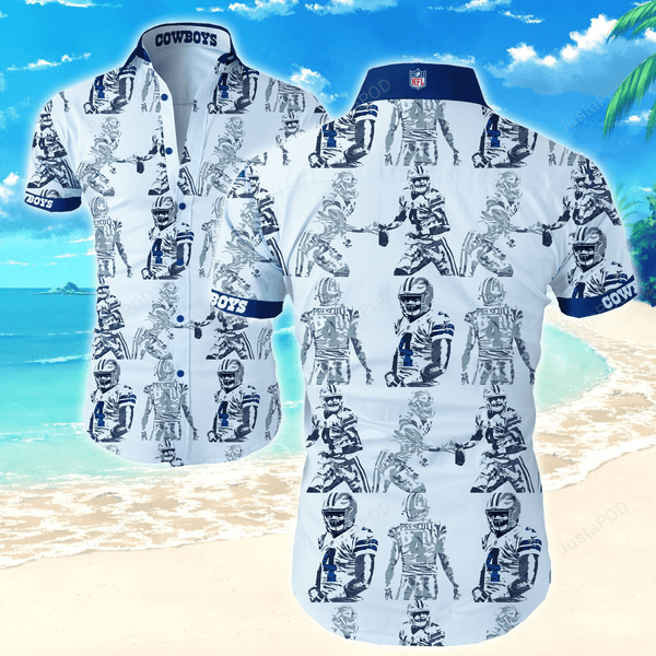 Dallas Cowboys Player Pattern Hawaiian Shirt