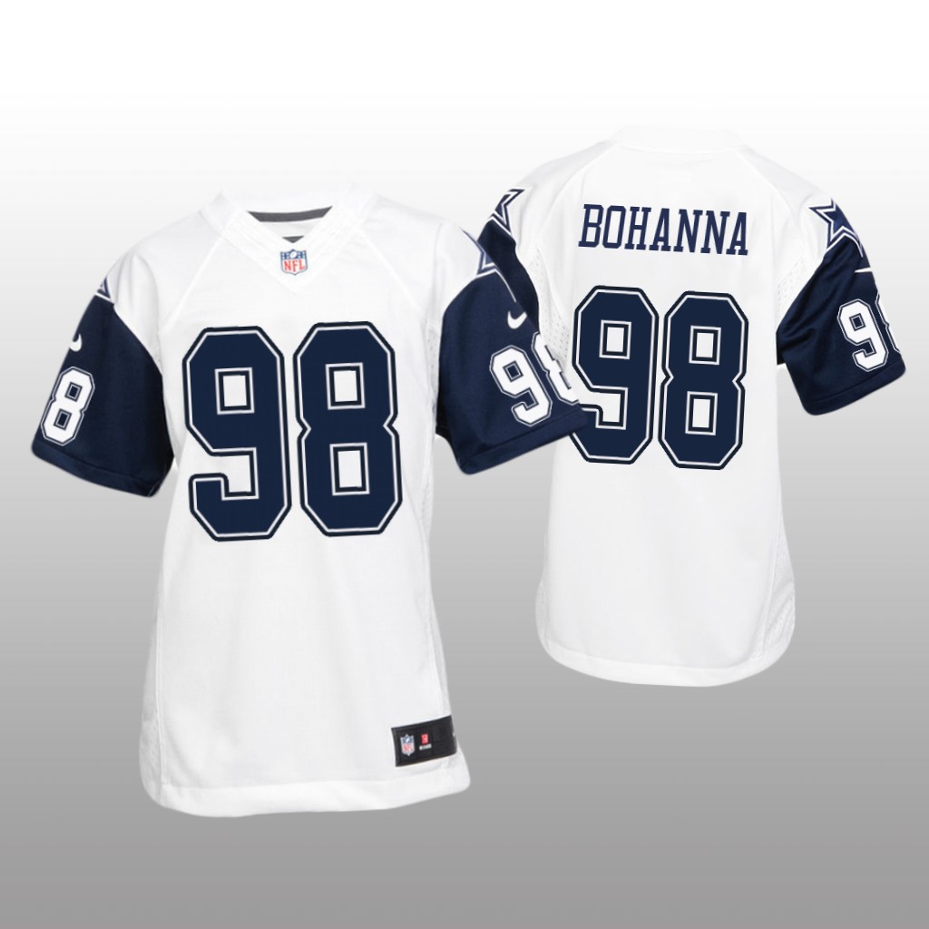Dallas Cowboys Quinton Bohanna White Jersey Color Rush Game - Youth