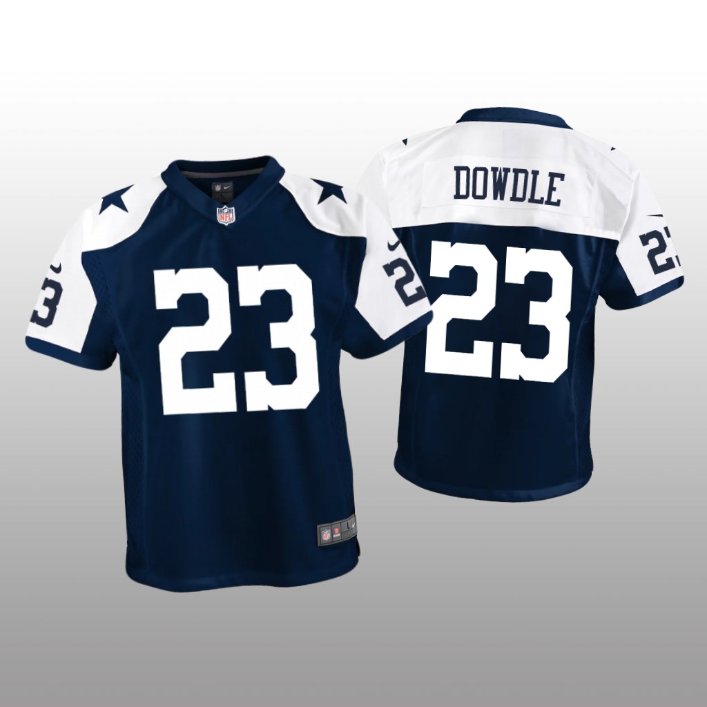 Dallas Cowboys Rico Dowdle Navy Jersey Alternate Game - Youth