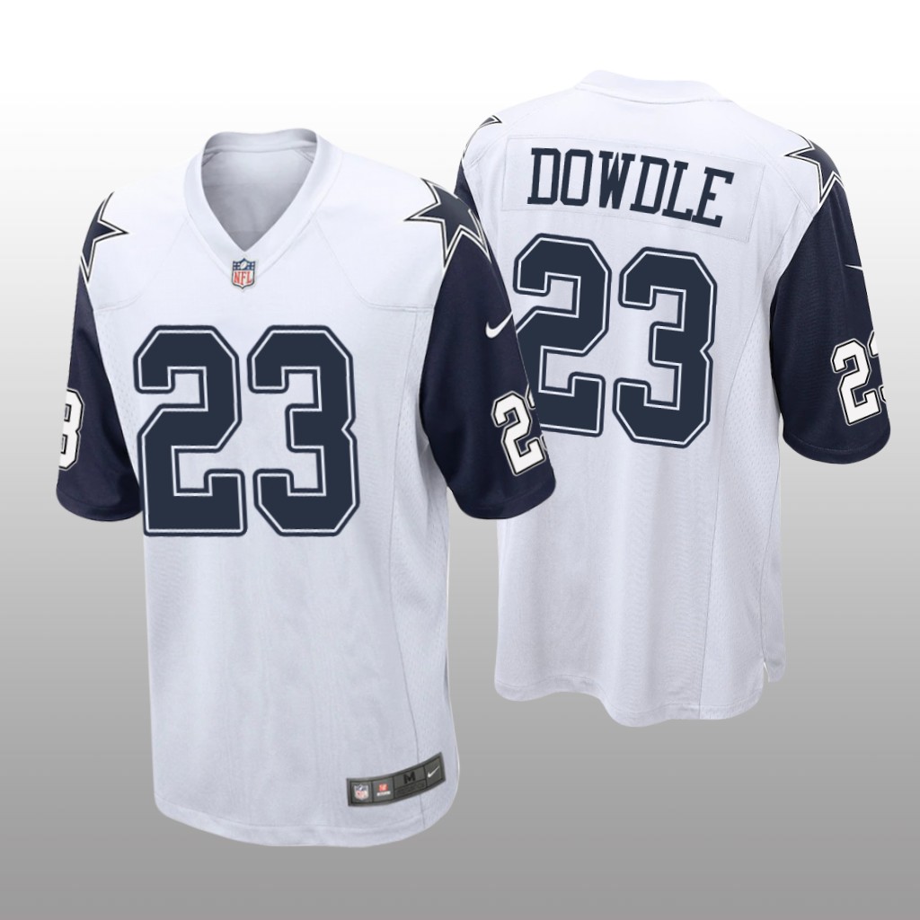 Dallas Cowboys Rico Dowdle White Jersey Alternate Game - Men's