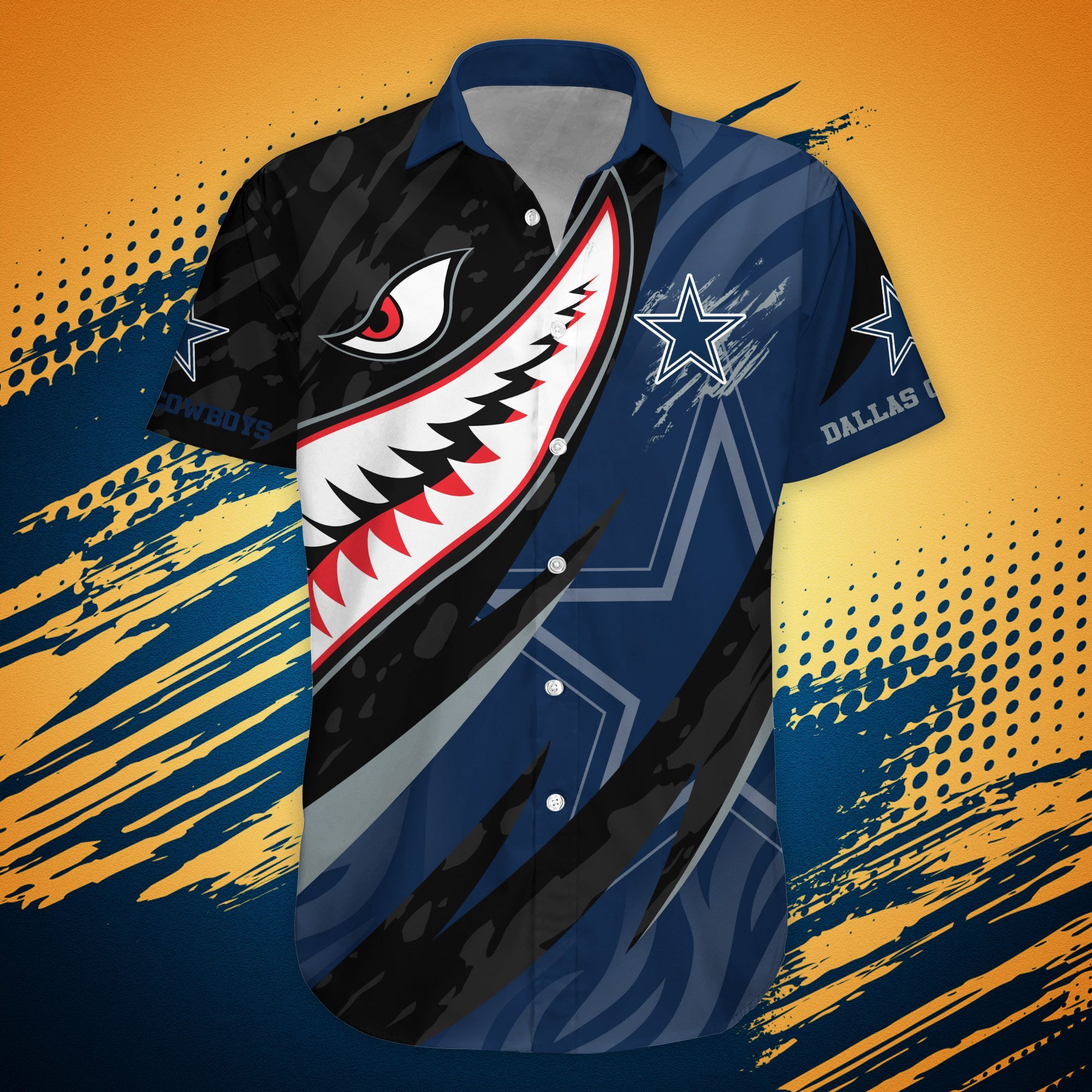 Dallas Cowboys Shark Summer Hawaiian Shirt