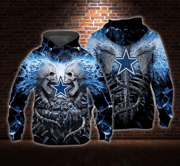 Dallas cowboys skeleton printed 3D Hoodie