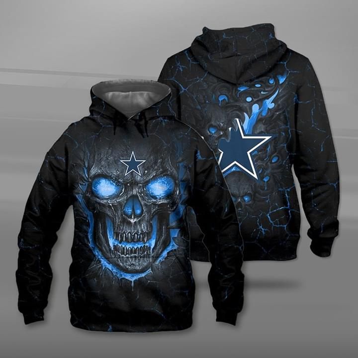 Dallas cowboys skull 3D Hoodie