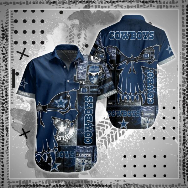 Dallas Cowboys Skull Hawaiian Shirt
