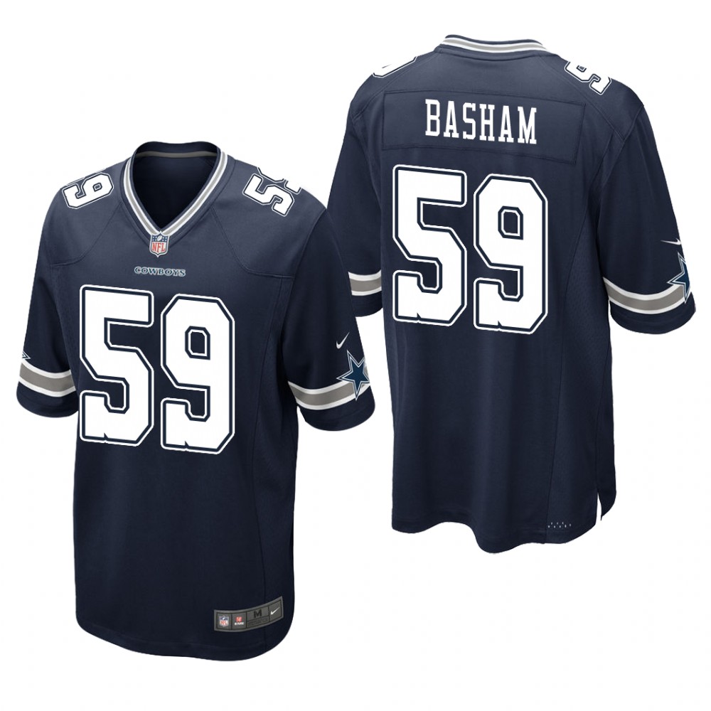 Dallas Cowboys Tarell Basham Navy Jersey Game - Men's