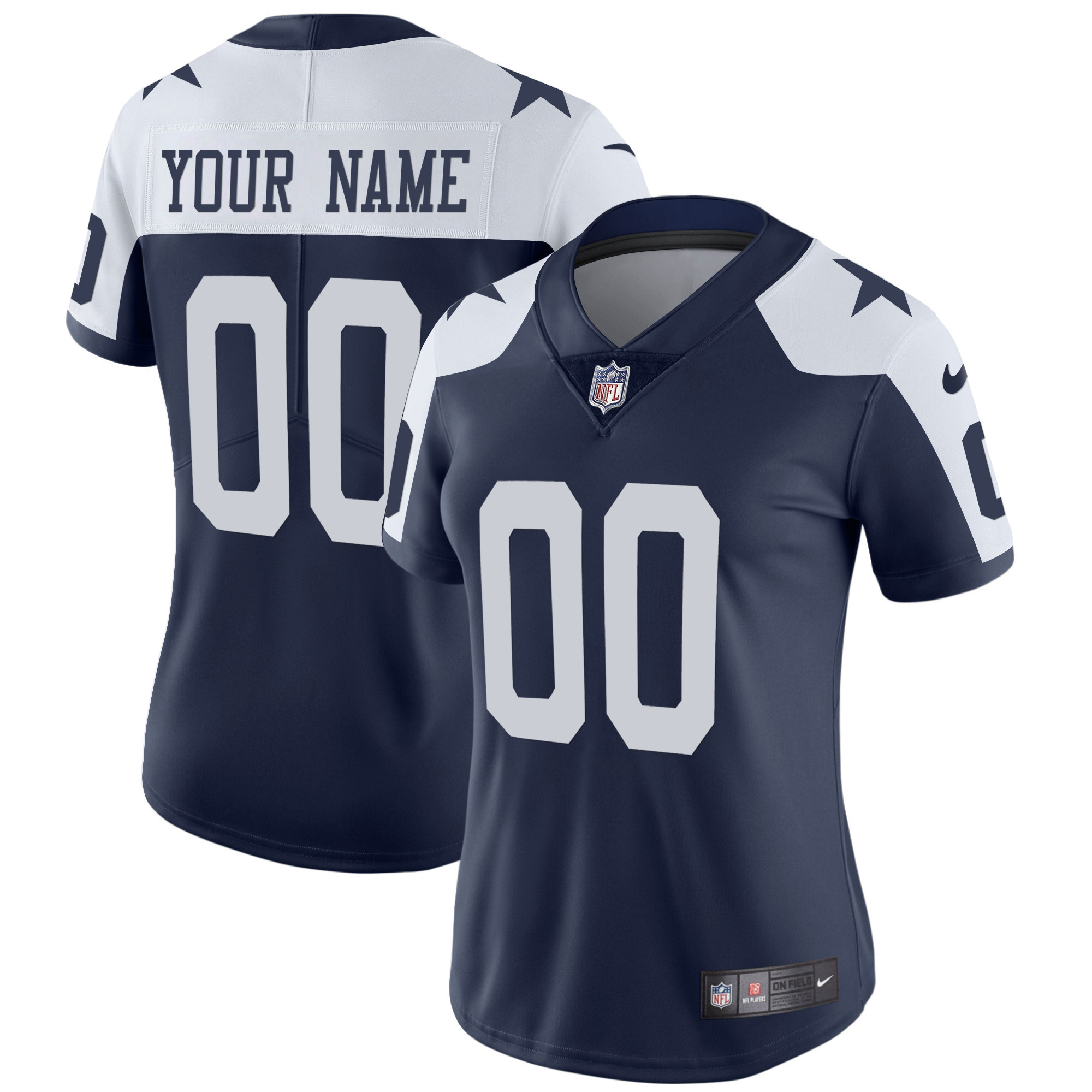 Dallas Cowboys Throwback Limited Vapor Custom 2004 Jersey - All Stitched 