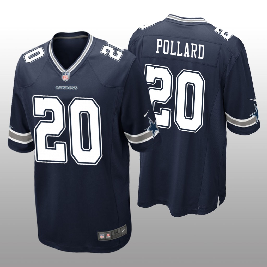 Dallas Cowboys Tony Pollard Navy Jersey Game - Men's