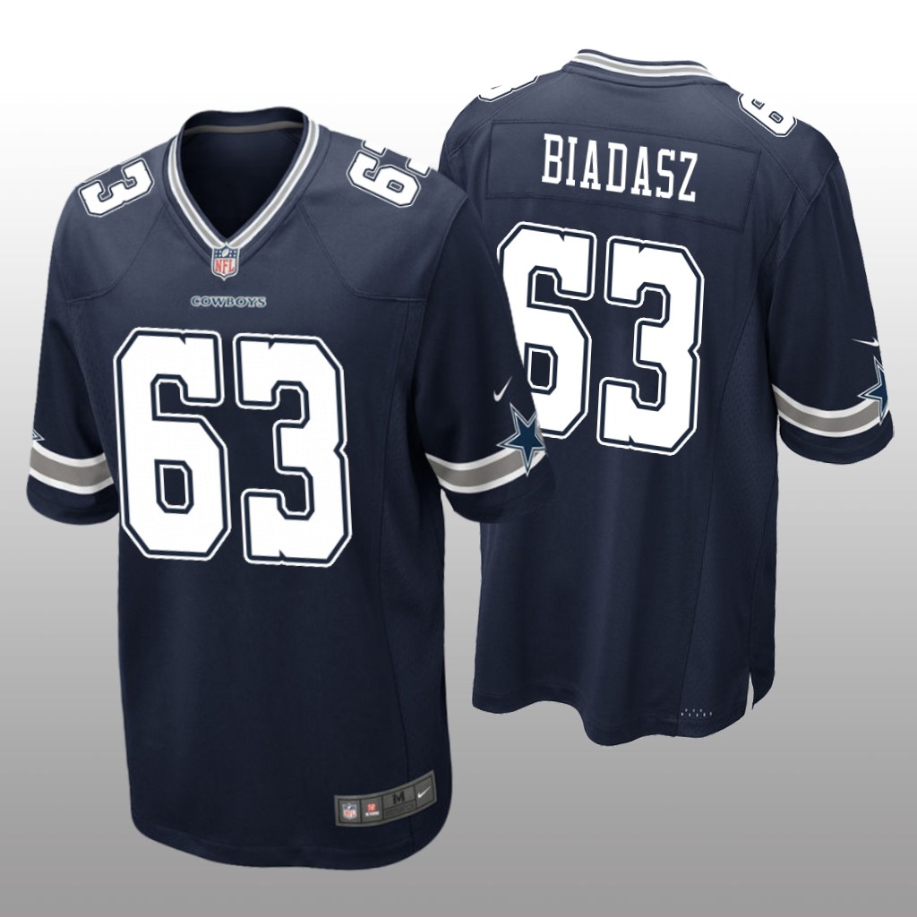 Dallas Cowboys Tyler Biadasz Navy Jersey Game - Men's