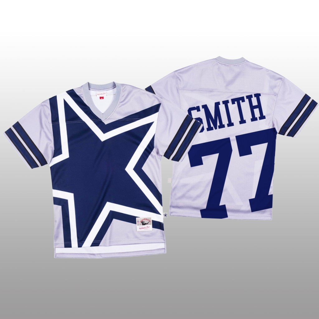 Dallas Cowboys Tyron Smith Mitchell & Ness Gray Jersey Big Face - Men's