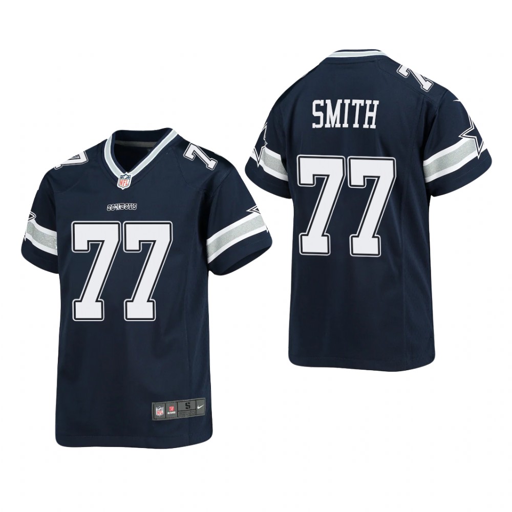 Dallas Cowboys Tyron Smith Navy Jersey Game - Youth